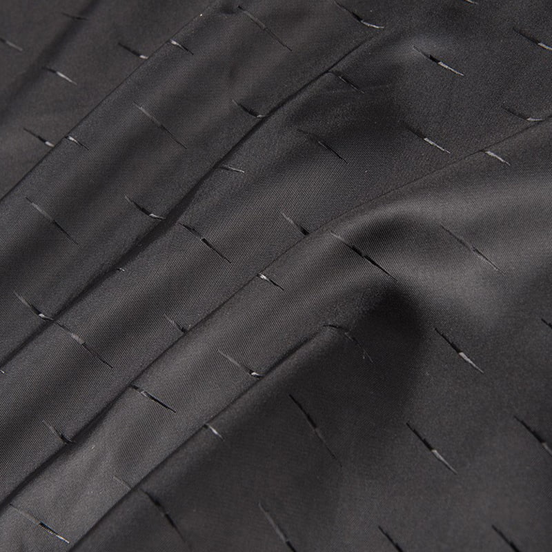 Tejido de forro jacquard Dobby de rayas cortas‑diagonales‑negras