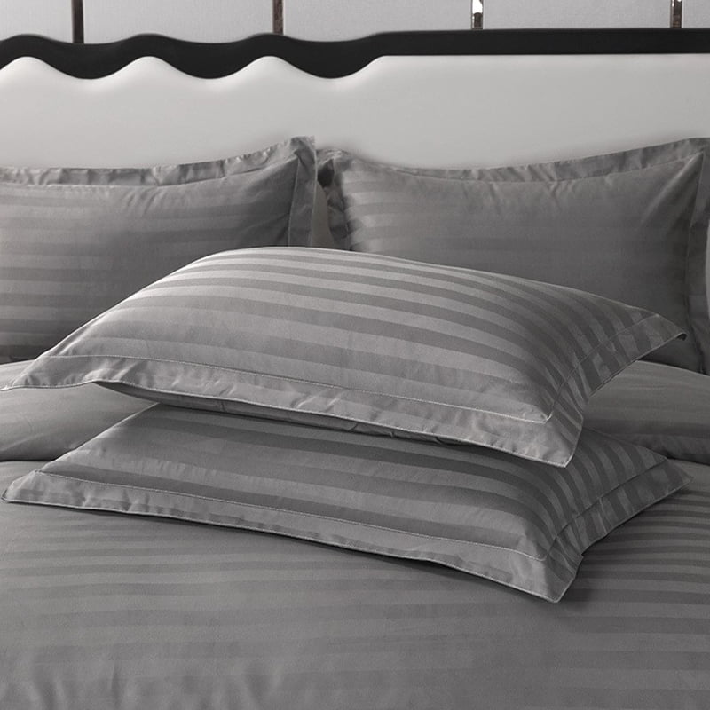 Tela tejida de rayas de 3 cm para ropa de cama de hotel